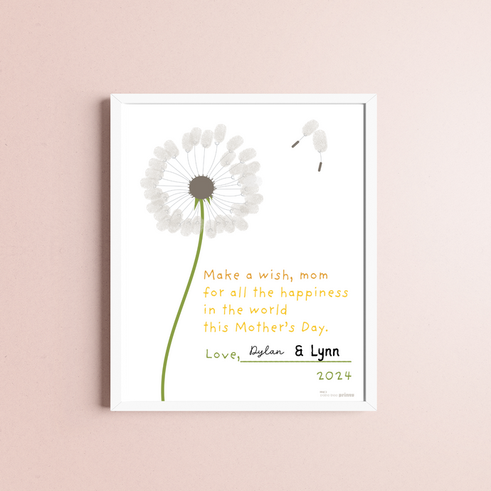 Mother's Day Art: Dandelion Finger Print