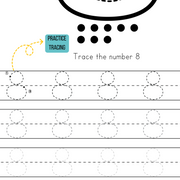 Number Tracing Worksheet!  11 Pages to Help Kids Learn to Write and Count!