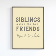 Personalised Siblings Poster - Digital Wall Art Download for Kids