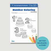 Preschooler Numbers Coloring Sheets - 11 Pages of Fun and Learning for Kids | Printable Activity