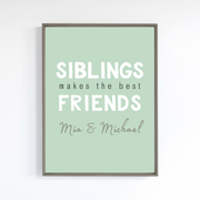 Personalised Siblings Poster - Digital Wall Art Download for Kids