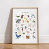 Mindful Animal ABC Poster - Digital Wall Art Download