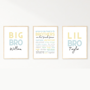 Custom Brotherhood Poster - Set of 3- Digital Wall Art Download for Kids