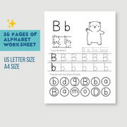 Alphabet Activity Sheets - 26 Pages of Printable Educational Fun for Kids