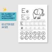 Alphabet Activity Sheets - 26 Pages of Printable Educational Fun for Kids