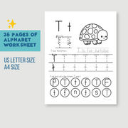 Alphabet Activity Sheets - 26 Pages of Printable Educational Fun for Kids