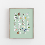 Animal ABC Poster- Digital Wall Art Download for Kids