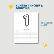 Number Tracing Worksheet!  11 Pages to Help Kids Learn to Write and Count!