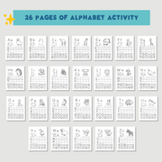 Alphabet Activity Sheets - 26 Pages of Printable Educational Fun for Kids