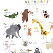 Mindful Animal ABC Poster - Digital Wall Art Download