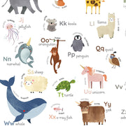 Mindful Animal ABC Poster - Digital Wall Art Download