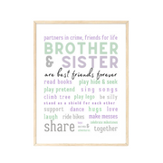 Personalised Siblings Poster - Digital Wall Art Download for Kids