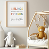 Personalised Siblings Poster - Digital Wall Art Download for Kids