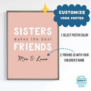 Personalised Sister Print- Digital Wall Art Download for Kids