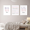 poster set of 3 for sisters room